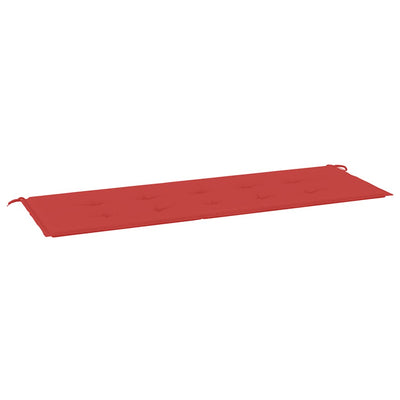 Vidaxl jardin banc coussin 150x50x3 cm oxford tissu rouge