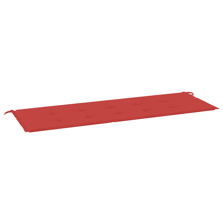 Vidaxl jardin banc coussin 150x50x3 cm oxford tissu rouge