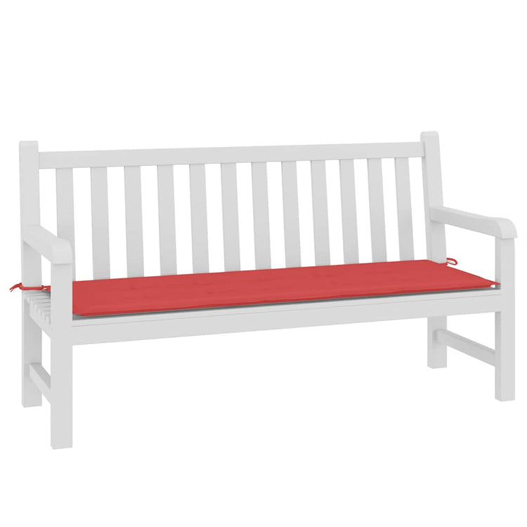 Vidaxl jardin banc coussin 150x50x3 cm oxford tissu rouge