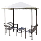 Vidaxl Garden Pavilion avec table et bancs 2,5x1,5x2,4 m - afbeelding 2
