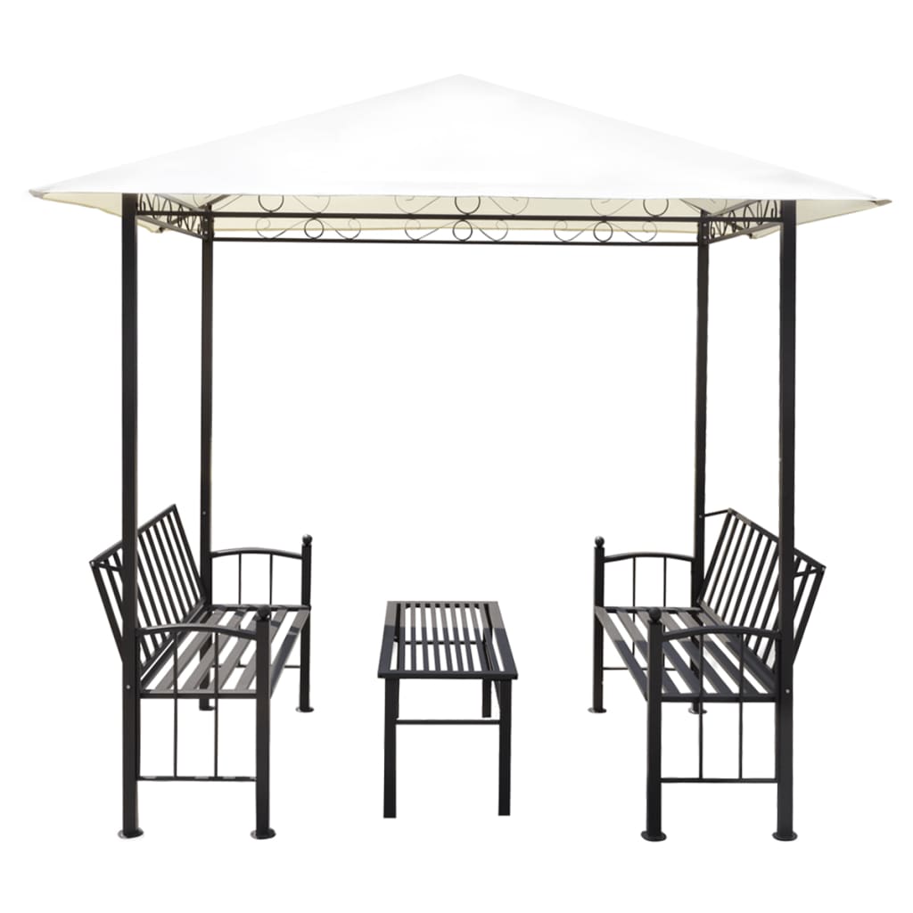 Vidaxl Garden Pavilion avec table et bancs 2,5x1,5x2,4 m