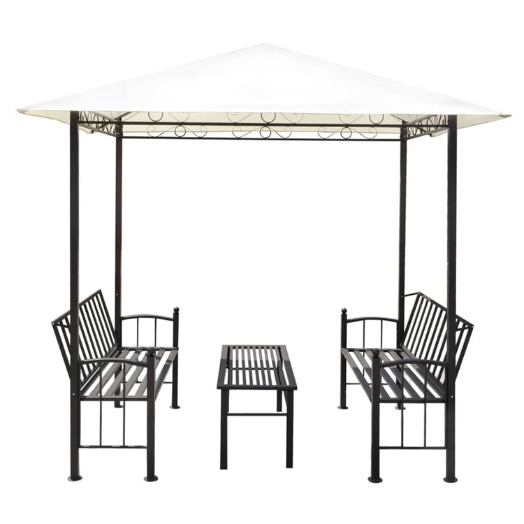 Vidaxl Garden Pavilion avec table et bancs 2,5x1,5x2,4 m
