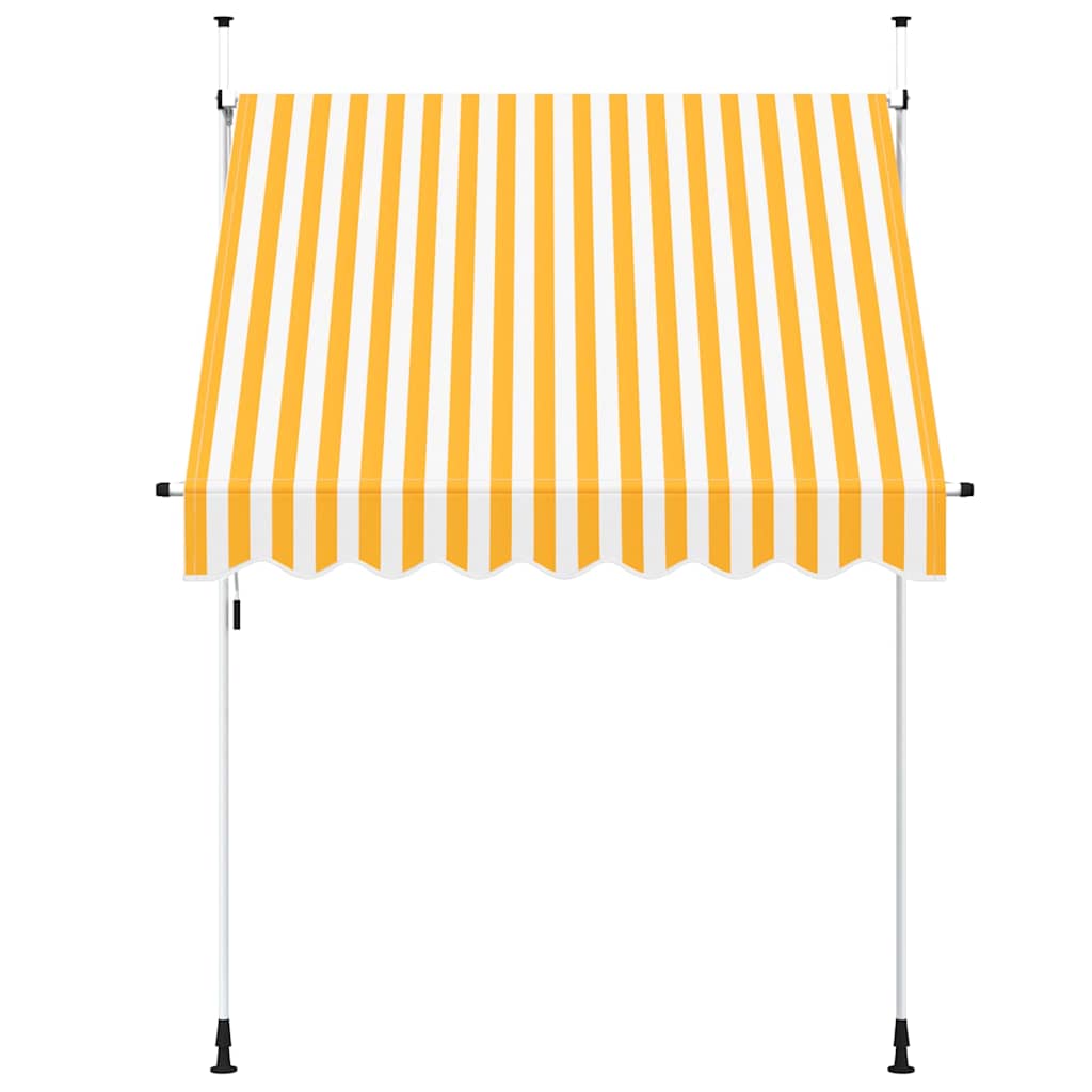 Vidaxl Luifel étend manuellement les rayures orange et blanches de 200 cm