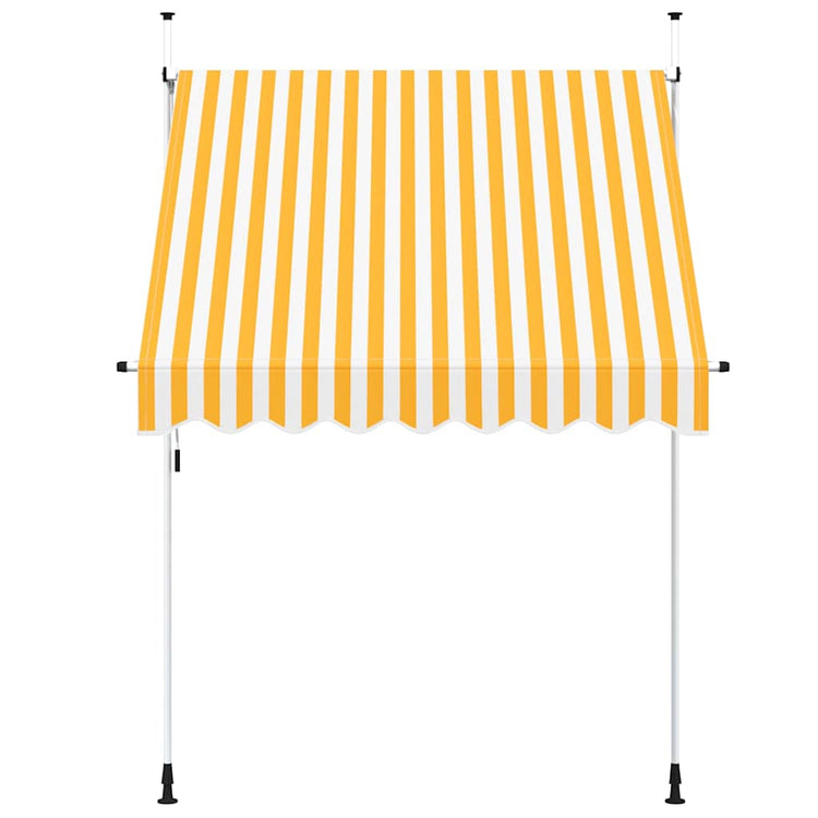 Vidaxl Luifel étend manuellement les rayures orange et blanches de 200 cm