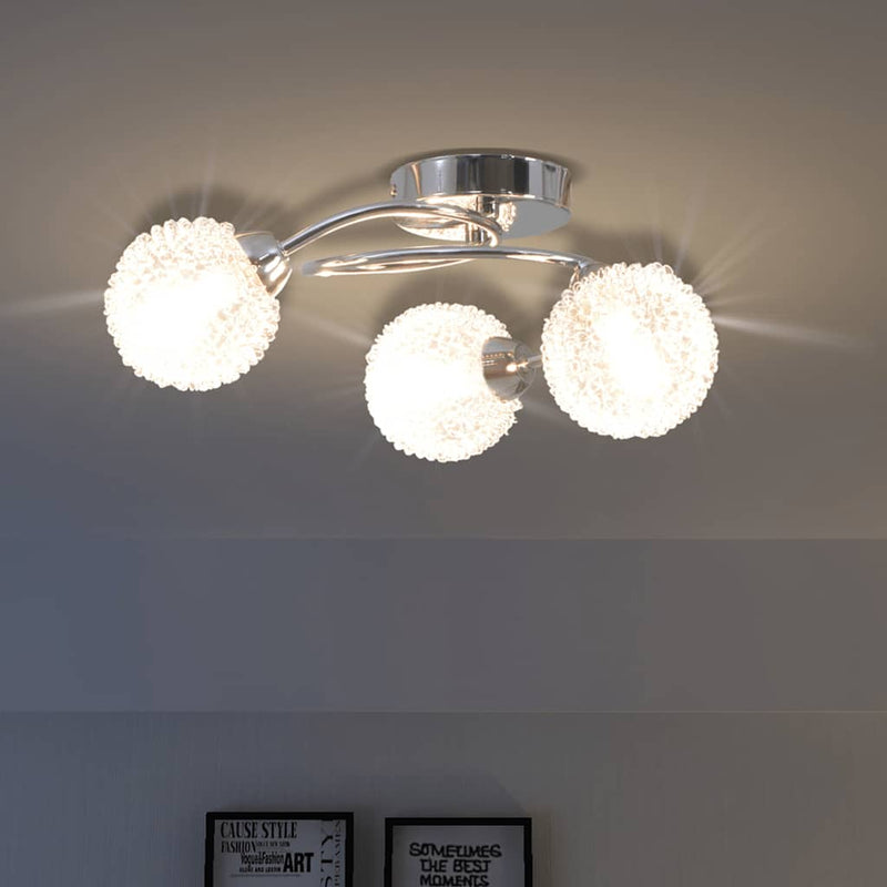 Vidaxl plafond avec 3 lampes LED G9 120 W