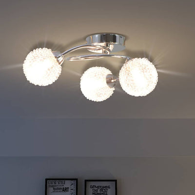 Vidaxl plafond avec 3 lampes LED G9 120 W