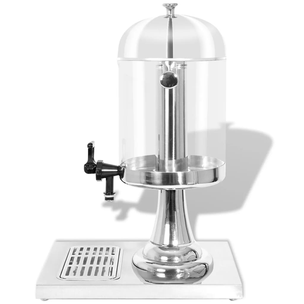 Vidaxl sapdistenser en acier inoxydable 8 L