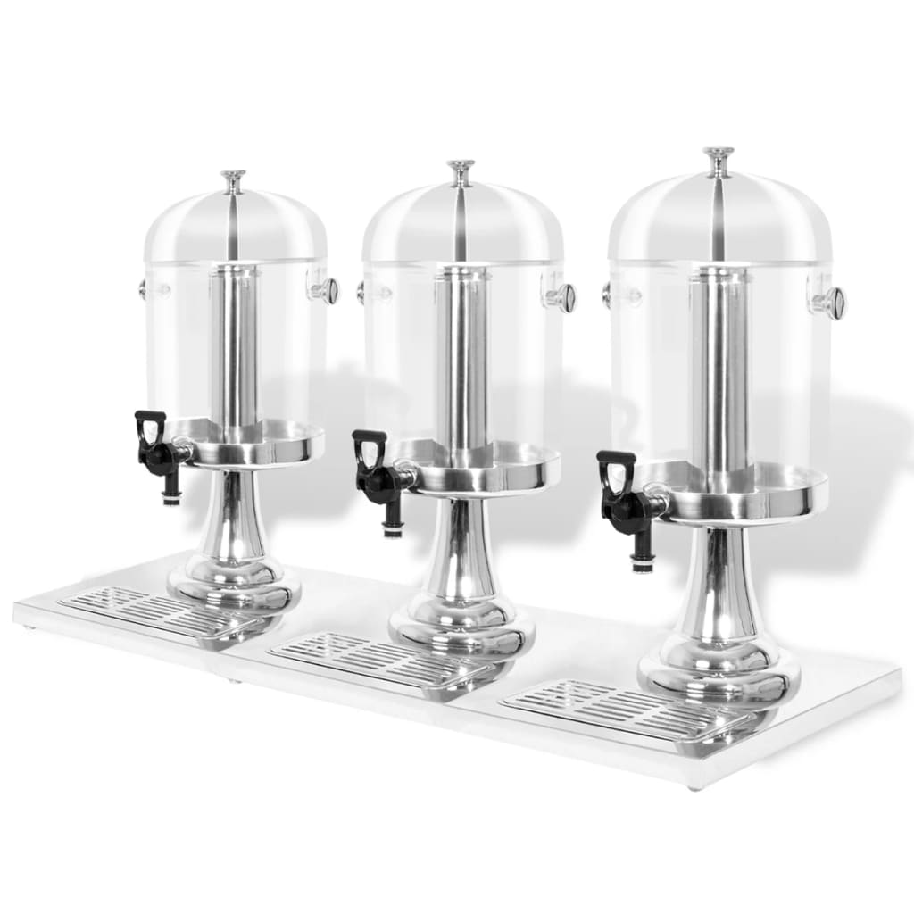 Vidaxl TROIS-STERN DICETER ACIER INOXDUBLE 3X8 L
