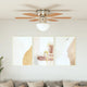 Ventilateur de plafond Vidaxl avec lampe 82 cm brun clair