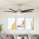 Ventilateur de plafond Vidaxl avec lampe 128 cm brun