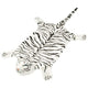 Vidaxl Tiger Floor peluche 144 cm blanc