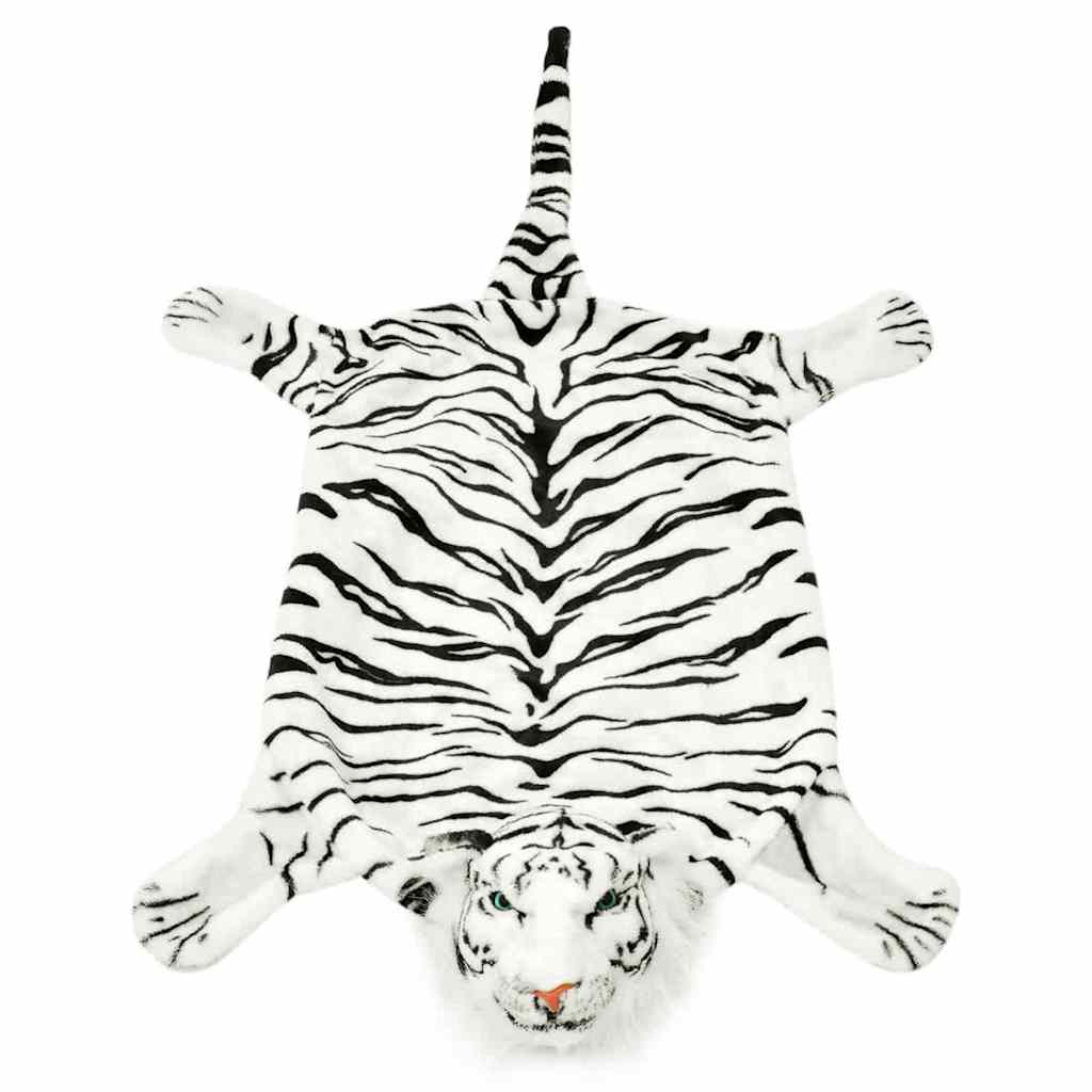 Vidaxl Tiger Floor peluche 144 cm blanc