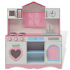 Vidaxl Toy Kitchen Pink and White 82x30x100 cm Bois