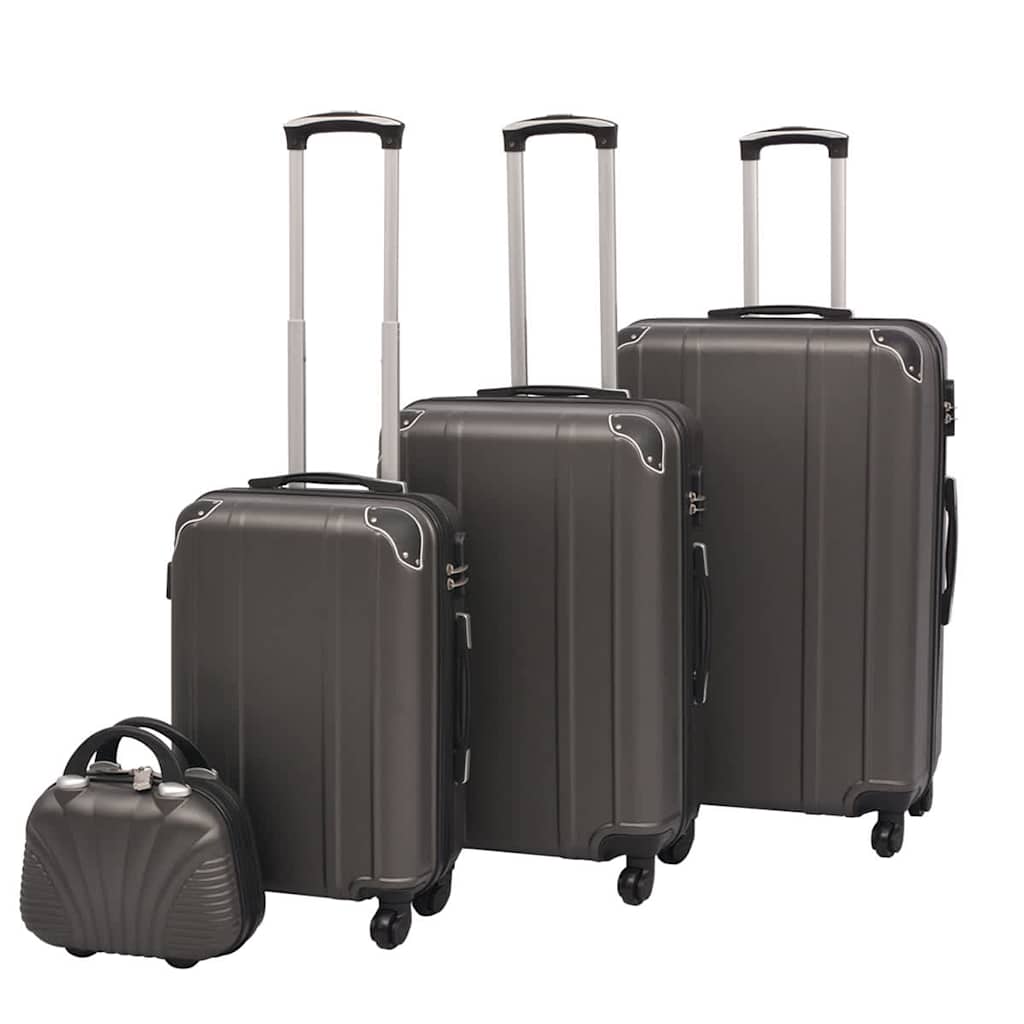 Vidaxl Hard Rolling Case Set Anthracite 4-DLG