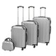 Vidaxl Hard Rolling Case Silt Silver 4-DLG