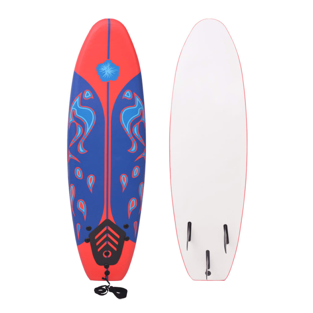 Planche de surf vidaxl 170 cm bleu et rouge