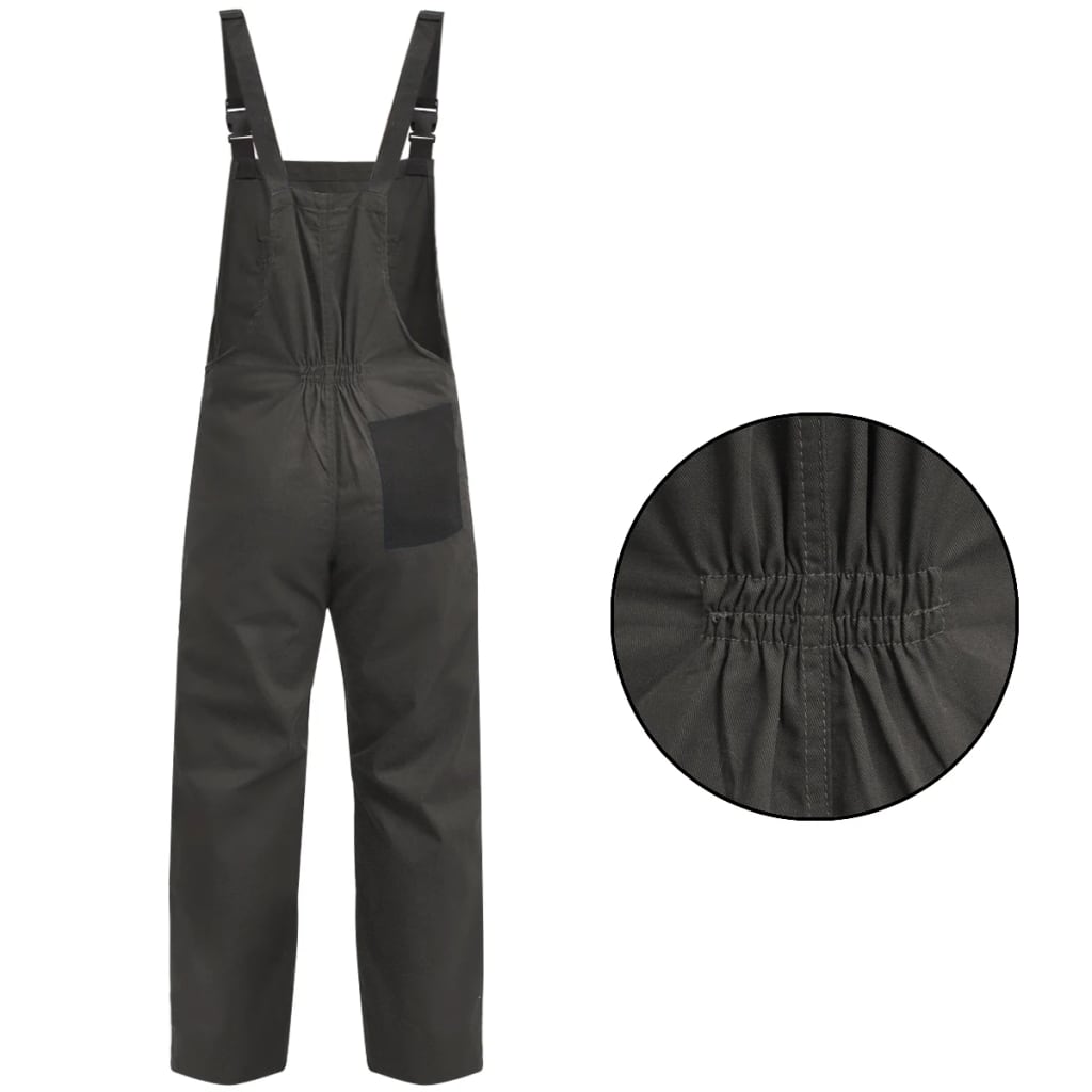 Vidaxl Men Dungarees Taille xl Gray