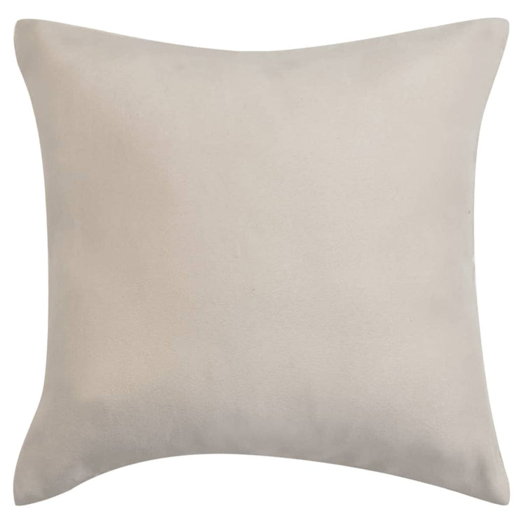 Coussin vidaxl couvre 4 pièces imitation beige suédure 40x40 cm polyester