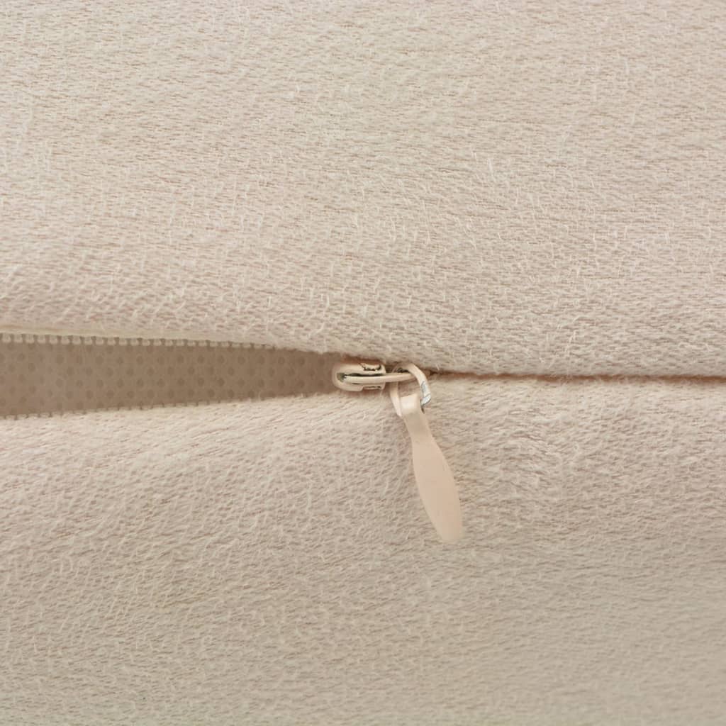 Coussin vidaxl couvre 4 pièces imitation beige suédure 40x40 cm polyester