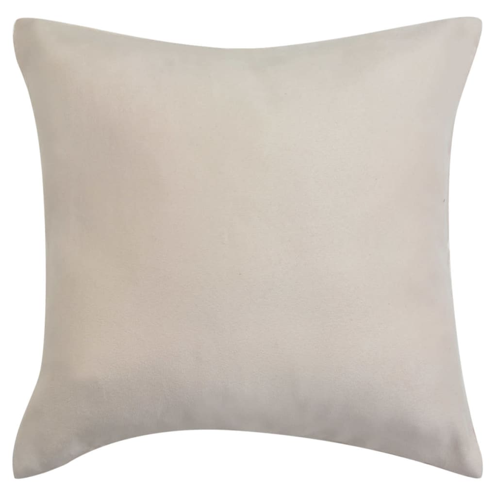 Coussin vidaxl couvre 4 pièces d'imitation beige suède 50x50 cm polyester