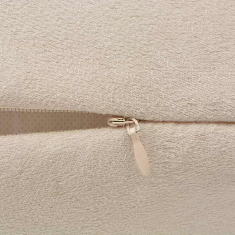 Coussin vidaxl couvre 4 pièces d'imitation beige suède 50x50 cm polyester