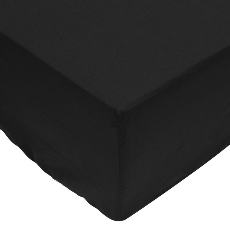 VIDAXL FEUILLE AMIS 2 ST 180X200 cm Coton noir