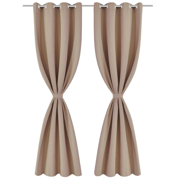 Rideaux vidaxl avec anneaux métalliques occluls 135x175 crème 2 pcs
