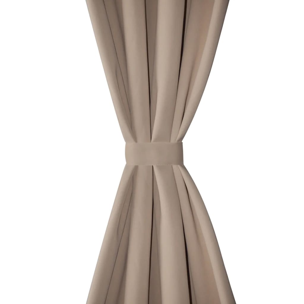 Rideaux vidaxl avec anneaux métalliques occluls 135x175 crème 2 pcs