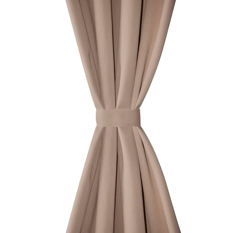 Rideaux vidaxl avec anneaux métalliques occluls 135x175 crème 2 pcs