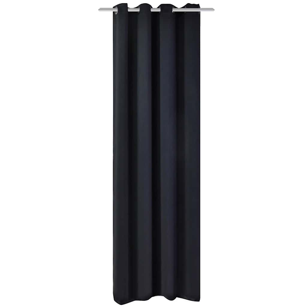 Rideau vidaxl avec anneaux en métal occlusion 270x245 noir