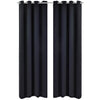 Rideau vidaxl avec anneaux en métal occlusion 270x245 noir