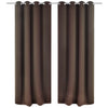 Rideau vidaxl avec anneaux en métal occlusion 270x245 marron