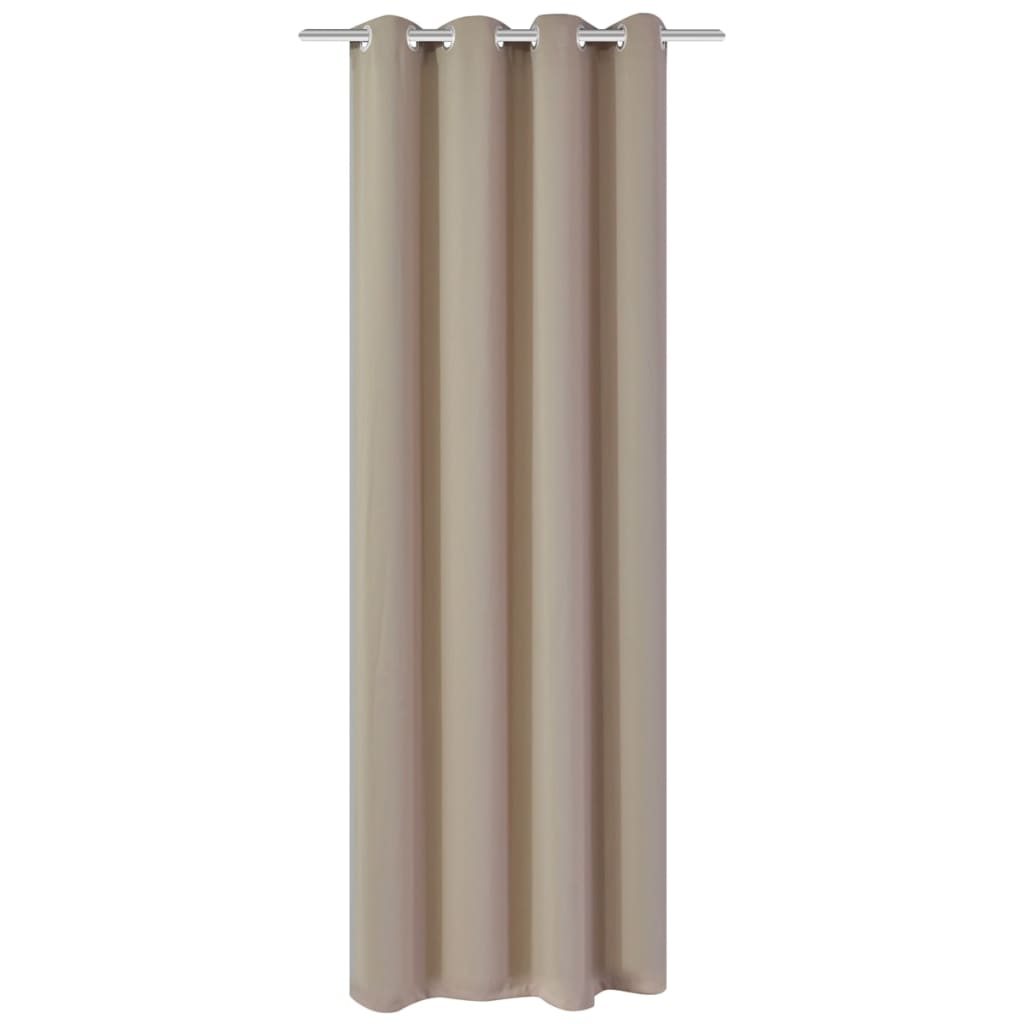 Rideau vidaxl avec anneaux en métal noirage 270x245 crème