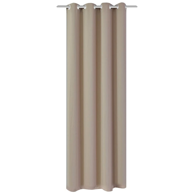Rideau vidaxl avec anneaux en métal noirage 270x245 crème
