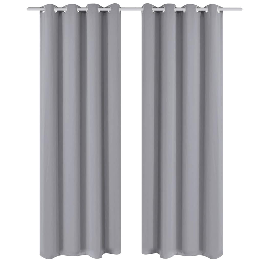 Rideau vidaxl avec anneaux en métal occlusion 270x245 gris