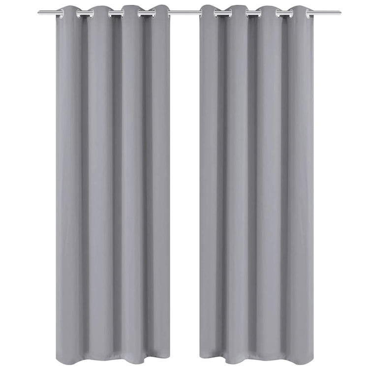 Rideau vidaxl avec anneaux en métal occlusion 270x245 gris