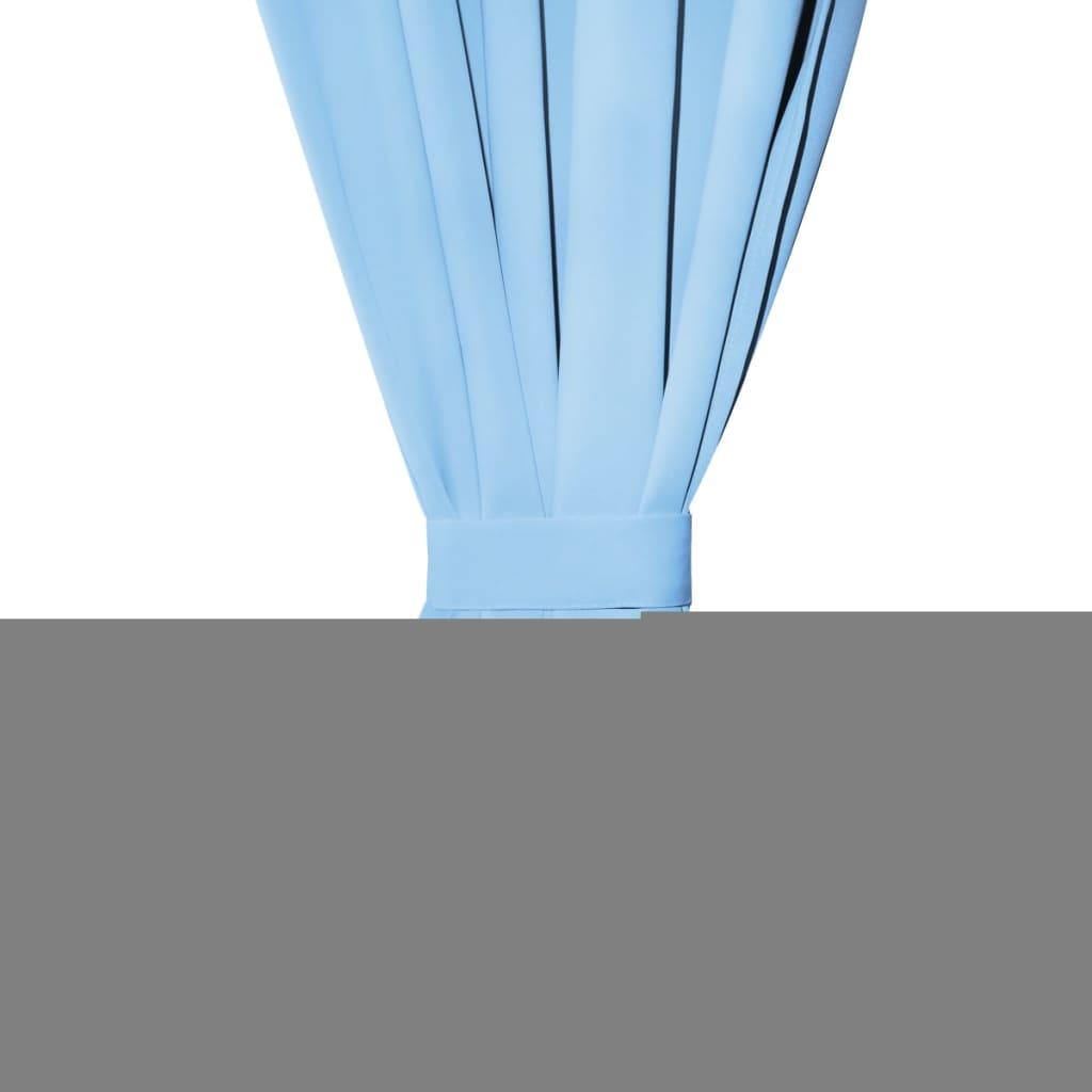 Vidaxl rideaux avec anneaux métalliques occluls 135x245 turquoise 2 sts