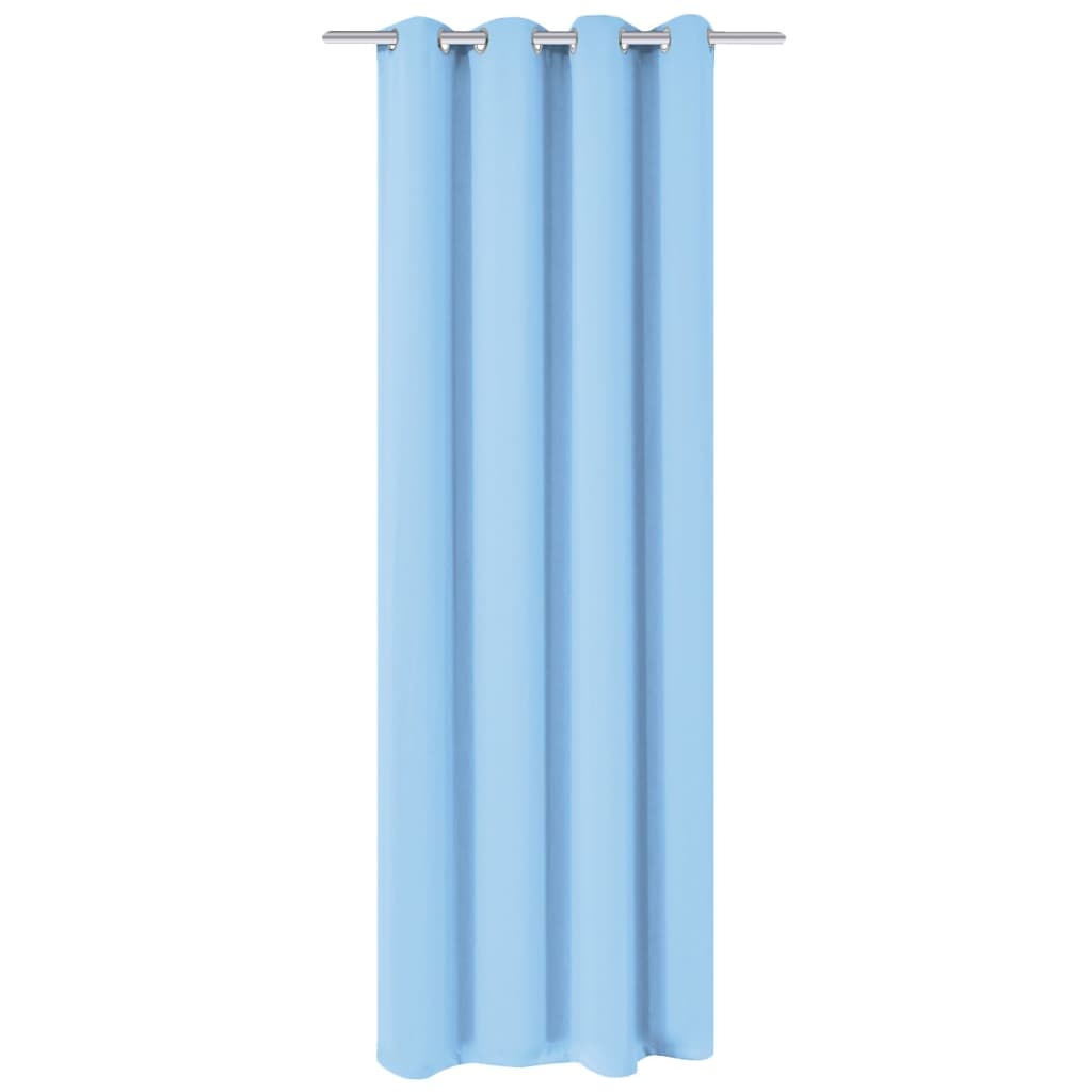 Rideau vidaxl avec anneaux métalliques Blackout 270x245 turquoise