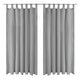 Vidaxl Micro-satin rideaux avec boucles 140x175 cm gris 2 pcs