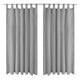 Vidaxl Micro-satin rideaux avec boucles 140x225 cm Gris 2 PCS