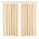 Vidaxl Micro-satin rideaux avec boucles 140x225 cm beige 2 pcs