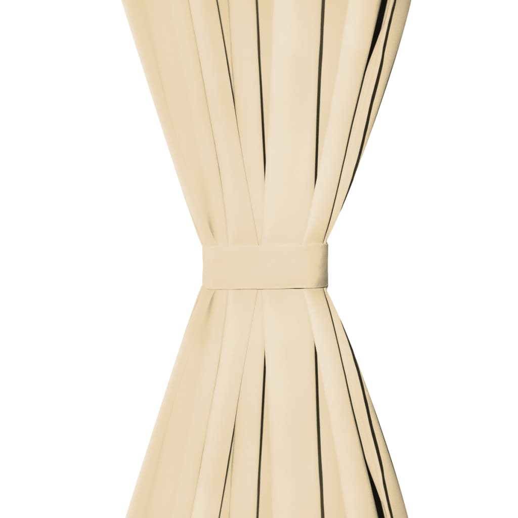 Vidaxl Micro-satin rideaux avec boucles 140x245 cm beige 2 pcs