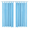 Vidaxl Micro-satin Rideaux avec boucles 140x175 cm turquoise 2 sts