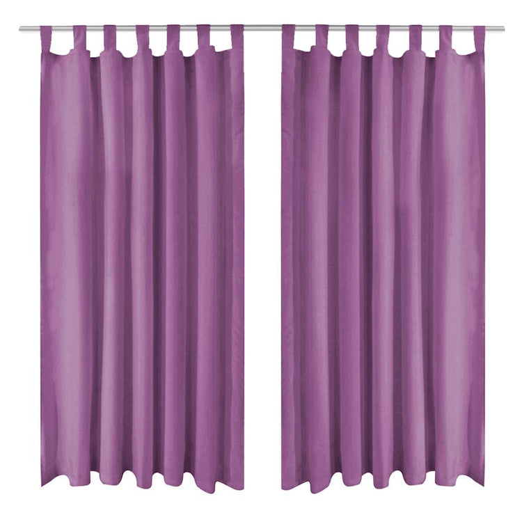 Vidaxl Micro-satin rideaux avec boucles 140x225 cm lila 2 sts