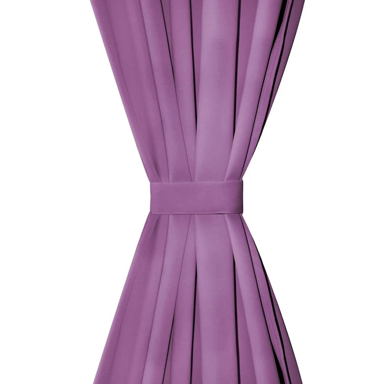 Vidaxl Micro-satin rideaux avec boucles 140x245 cm Lila 2 Sts