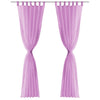Vidaxl rideaux voile 140x245 cm lilas 2 pcs