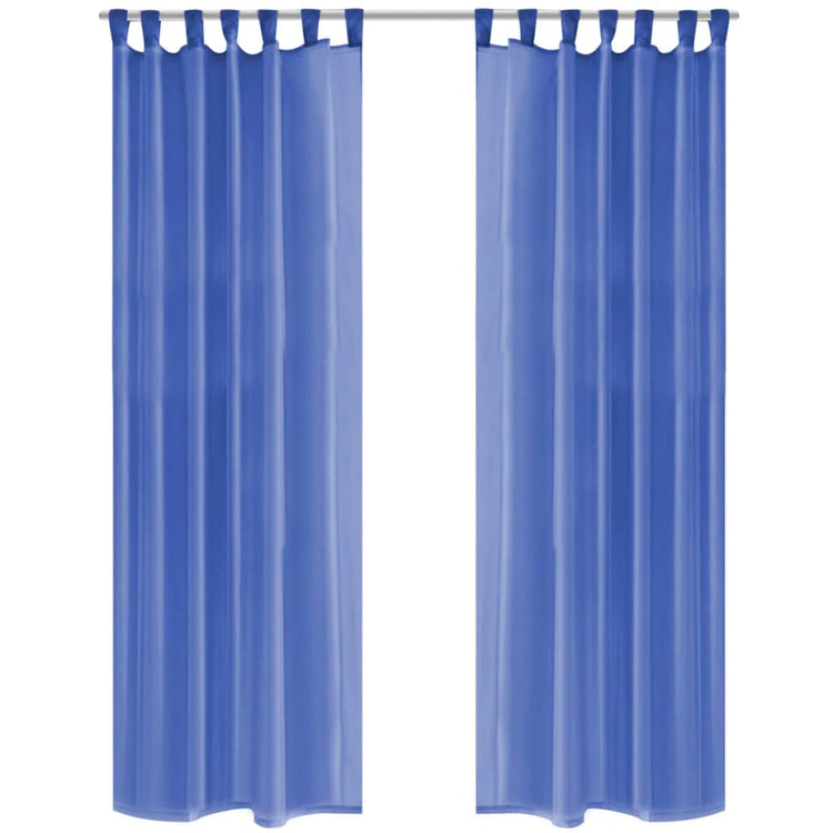 Vidaxl rideaux voile 140x175 cm bleu royal