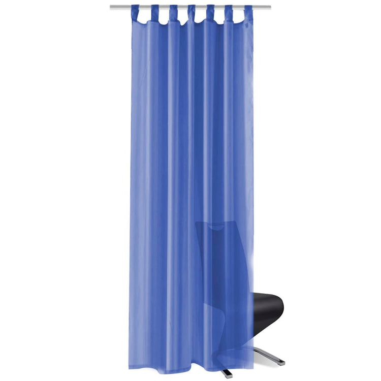 Vidaxl rideaux voile 140x175 cm bleu royal