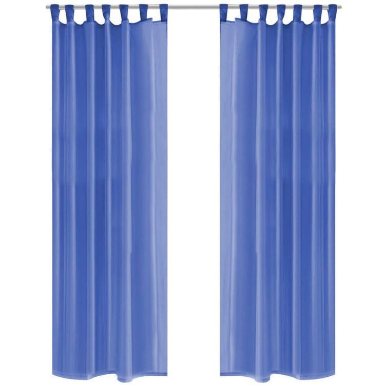 Vidaxl rideaux voile 140x225 cm King Blue 2 PCS