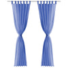 Vidaxl rideaux voile 140x225 cm King Blue 2 PCS